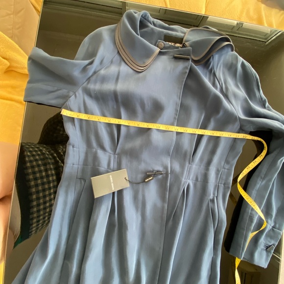 NWT 3690$ Giorgio Armani Made Italy Trench Coat Size Eu 44US 10-14 Cotton/silk - Picture 8 of 16